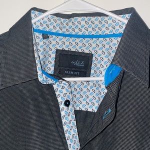 Eight X Premium Dress Shirt, Blue Paisley, size XL